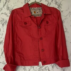 Carhartt Women's Trail Jacket Size S Utility Pink Lightweight Cotton Barbiecore
